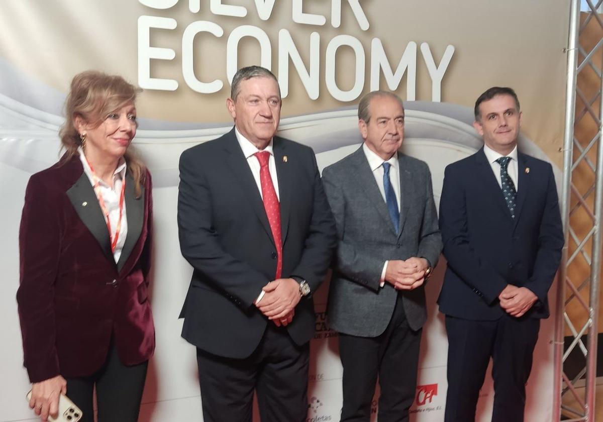 Ana Sánchez, Javier Faúndez, Cipriano García y Ramiro Silva en la inauguración del congreso. | J. N.