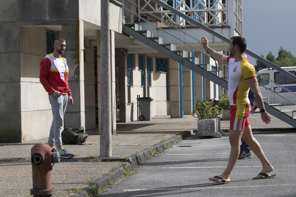 Inicio de los entrenamientos de Saúl Craviotto y otros piragüistas de la selección española de piragüismo