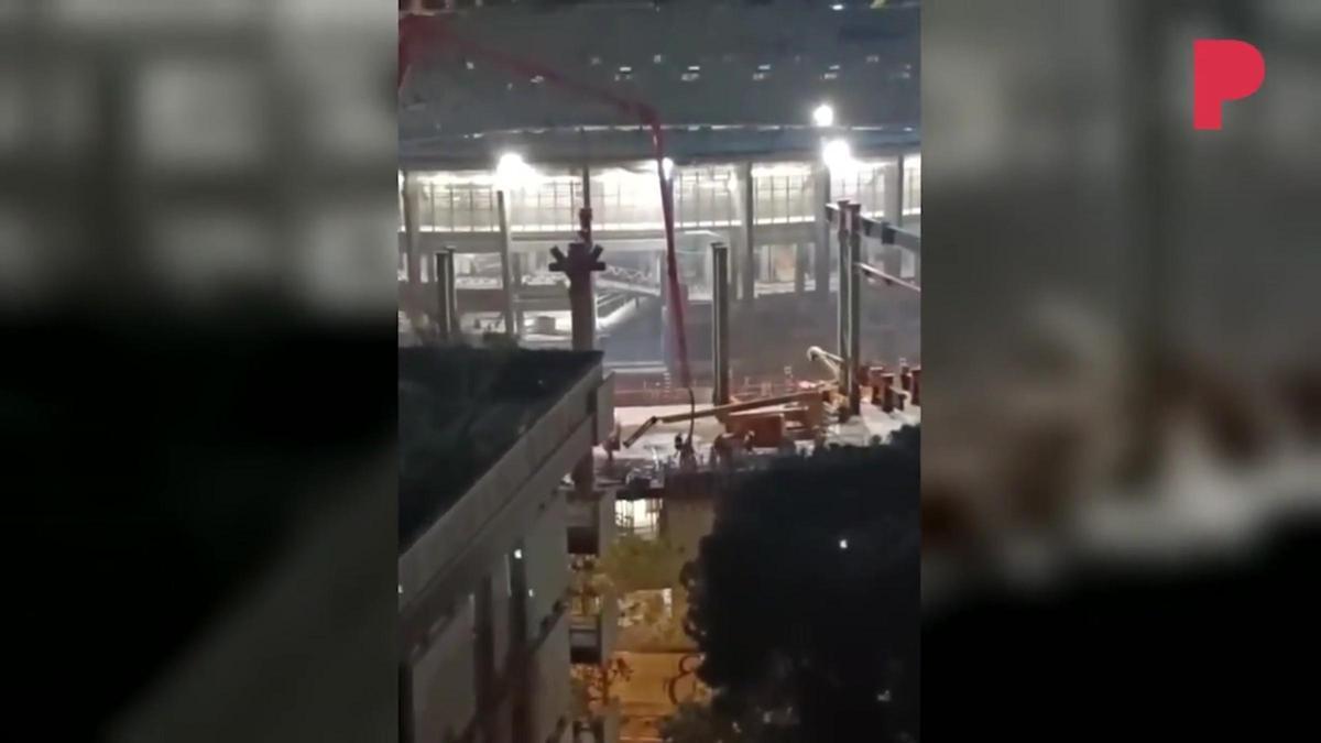 Ruido hasta la una de la madrugada en las obras del Camp Nou