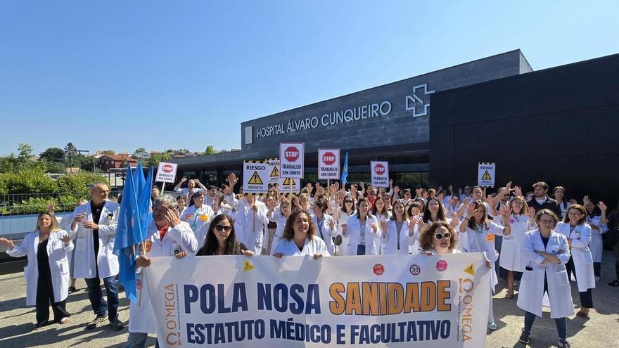 El primer día de la nueva semana de huelga médica afectó a 1.683 pacientes en el área viguesa