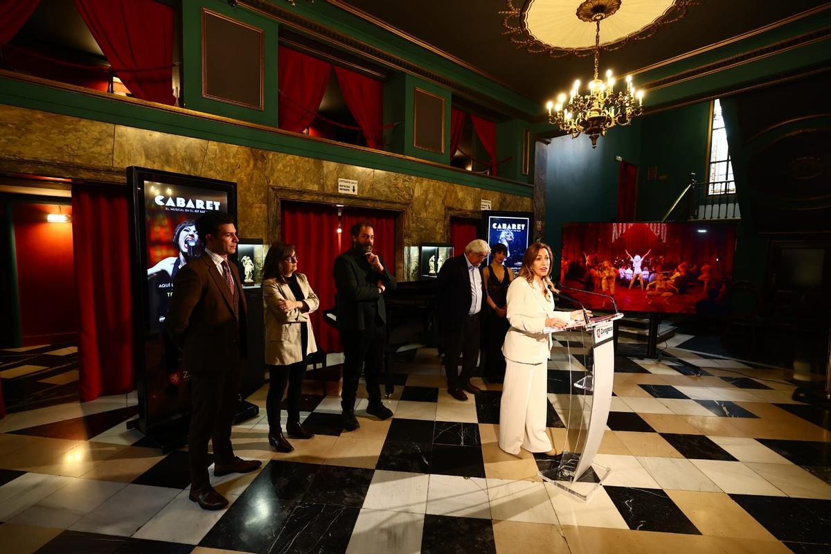 Natalia Chueca durante la presentación del musical 'Cabaret'