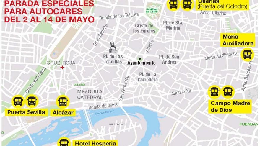 Más paradas de autocares para repartir visitas a patios