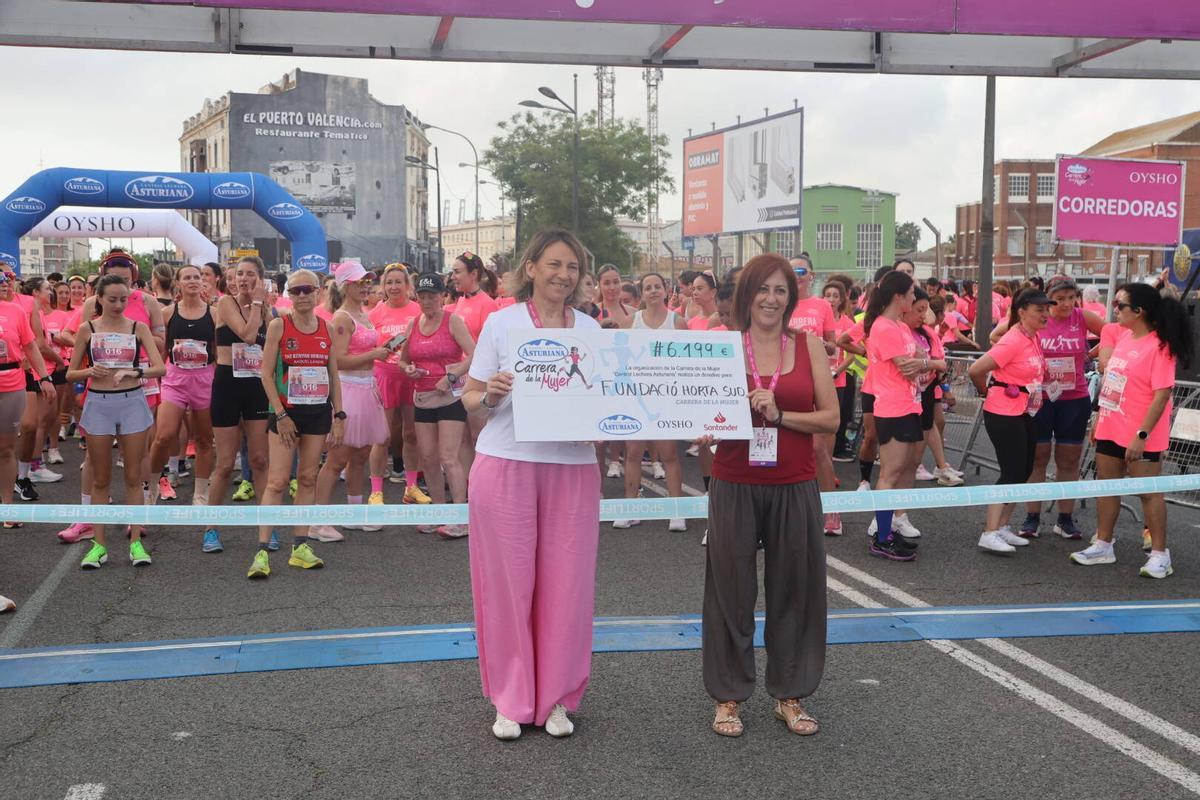 Entrega del cheque solidairo antes de la prueba.