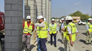 La pasarela peatonal sobre las vías del tren de Mérida estará lista antes de finalizar el año