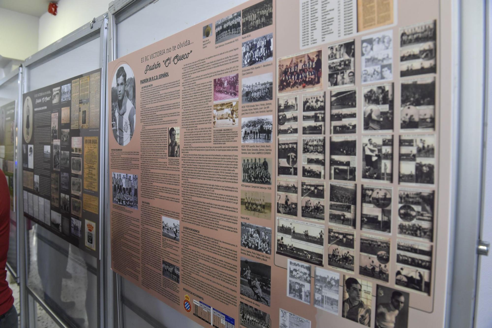 Inauguración en el Club Victoria de la exposición dedicada a José Padrón 'El Sueco'