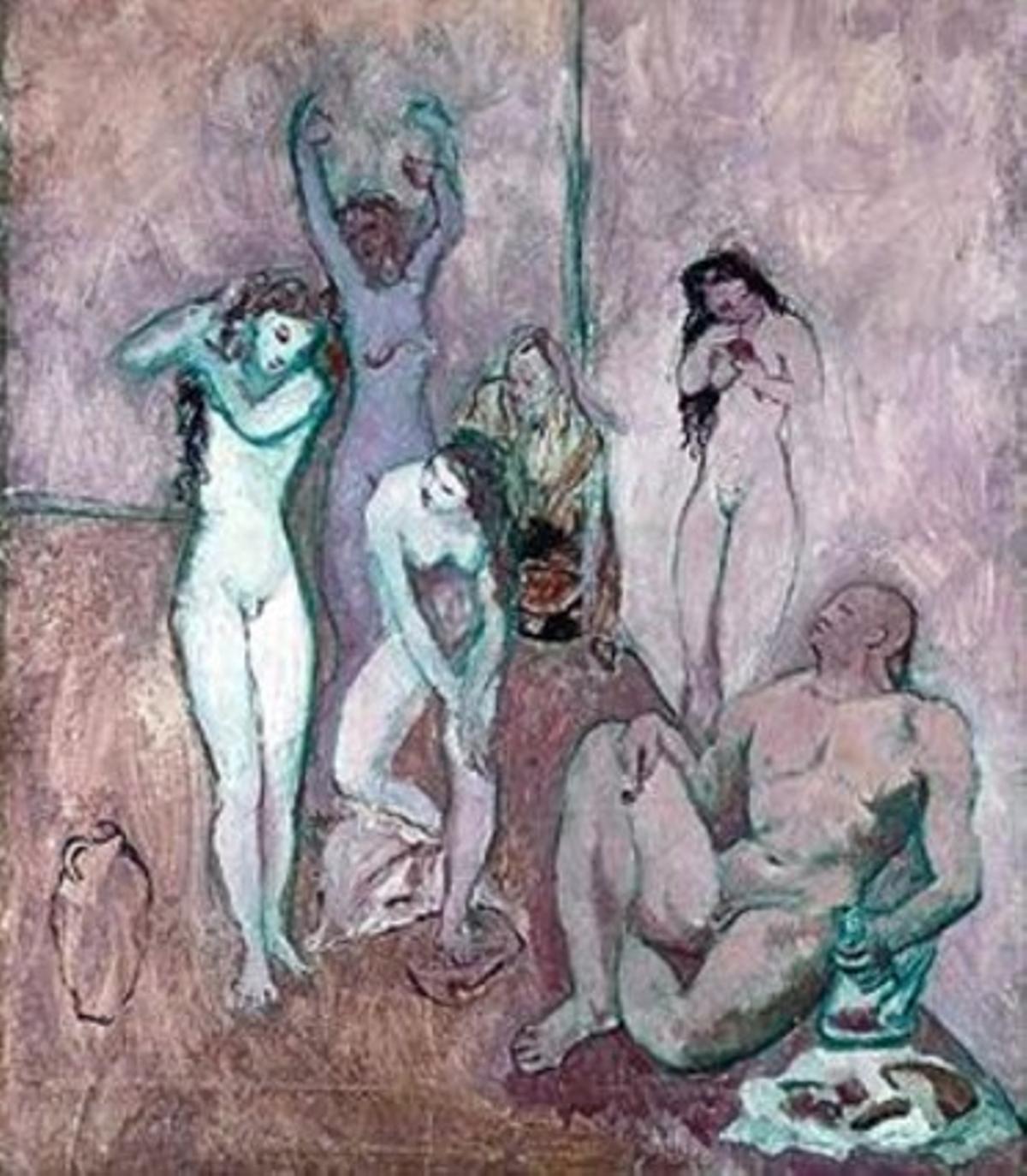 A l’esquerra, ’El retrat de Gertrude Stein’; i a la dreta, ’L’harem’, una de les peces pintades a Gósol. A l’esquerra, ’El retrat de Gertrude Stein’; i a la dreta, ’L’harem’, una de les peces pintades a Gósol.