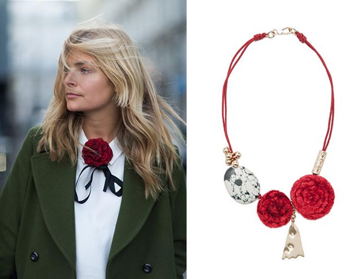 Collar con flores