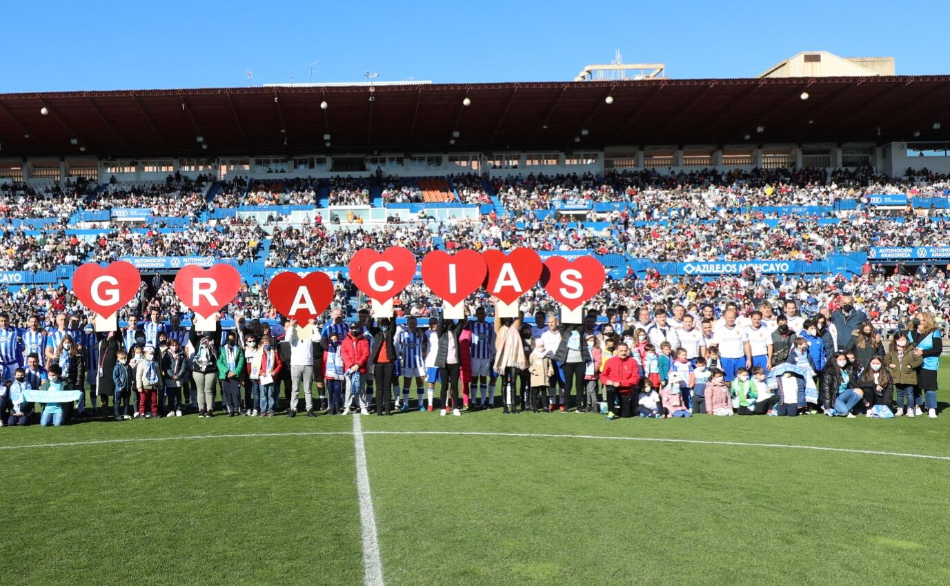 FOTOGALERÍA | El partido de Aspanoa vuelve a poblar La Romareda
