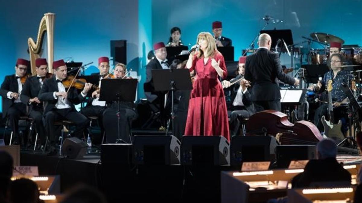 Maria del Mar Bonet durante el concierto en las Naciones Unidos