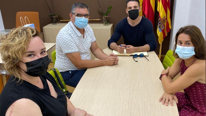 Miguel Ángel Silvestre, en el Ayuntamiento de Sant Josep