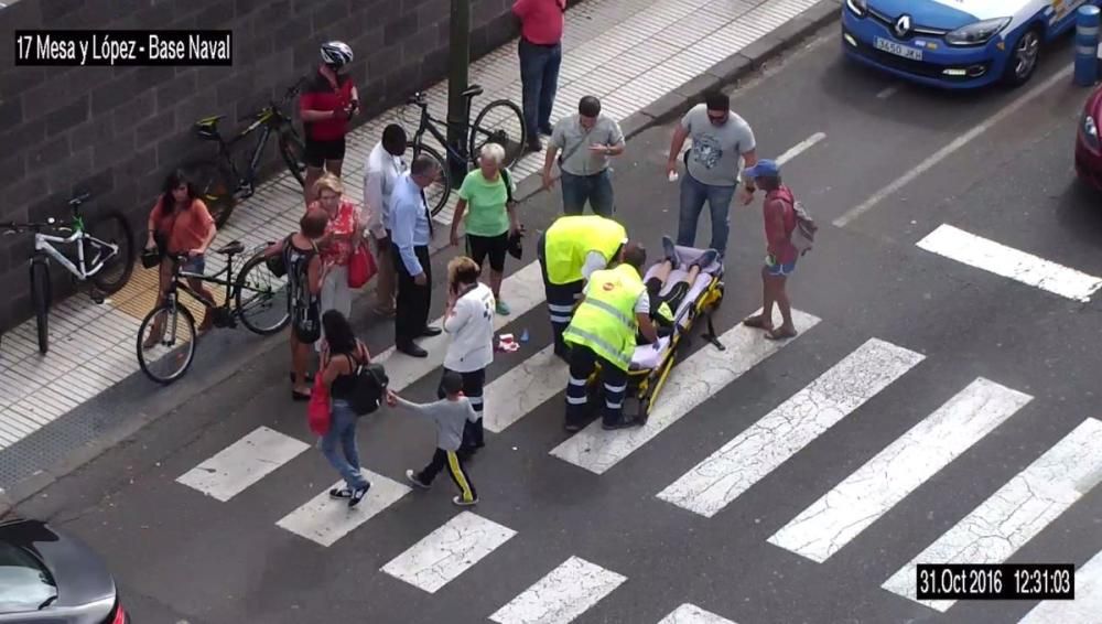 Accidente de un ciclista en la Base Naval