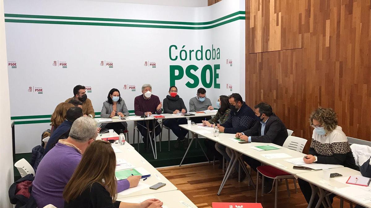Imagen de la reunión en la sede del PSOE de Córdoba.