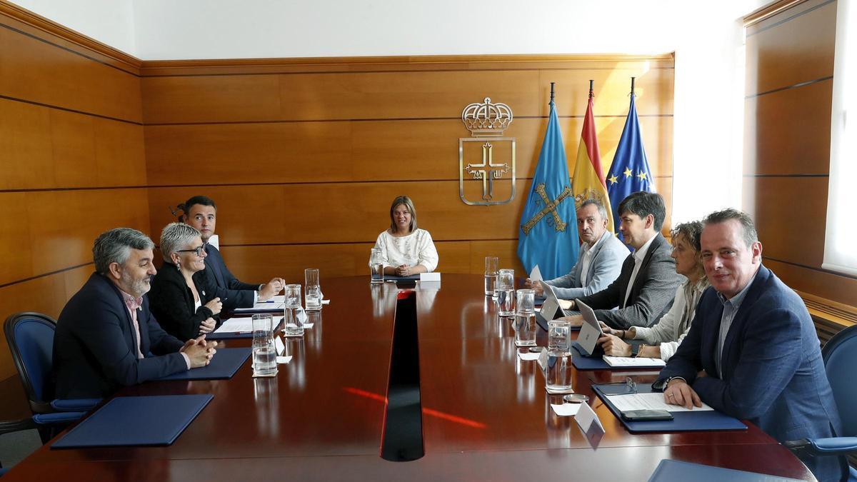 Una imagen del consejo de Gobierno, esta mañana