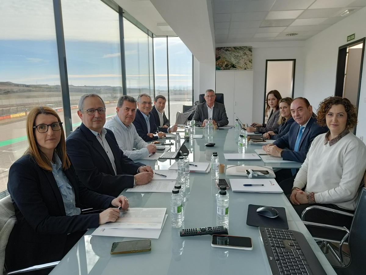 Reunión del Consejo de Administración de Motorland, este miércoles en Alcañiz.