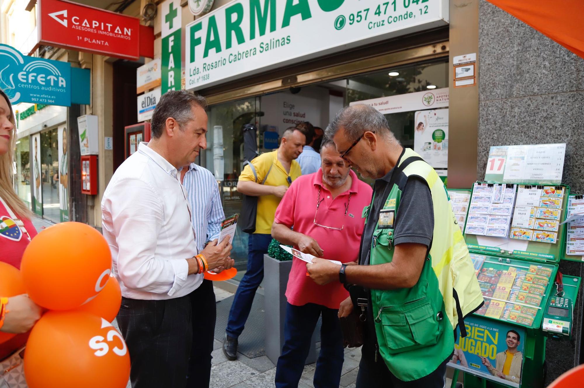 Las imágenes del primer día de campaña de Ciudadanos en Córdoba