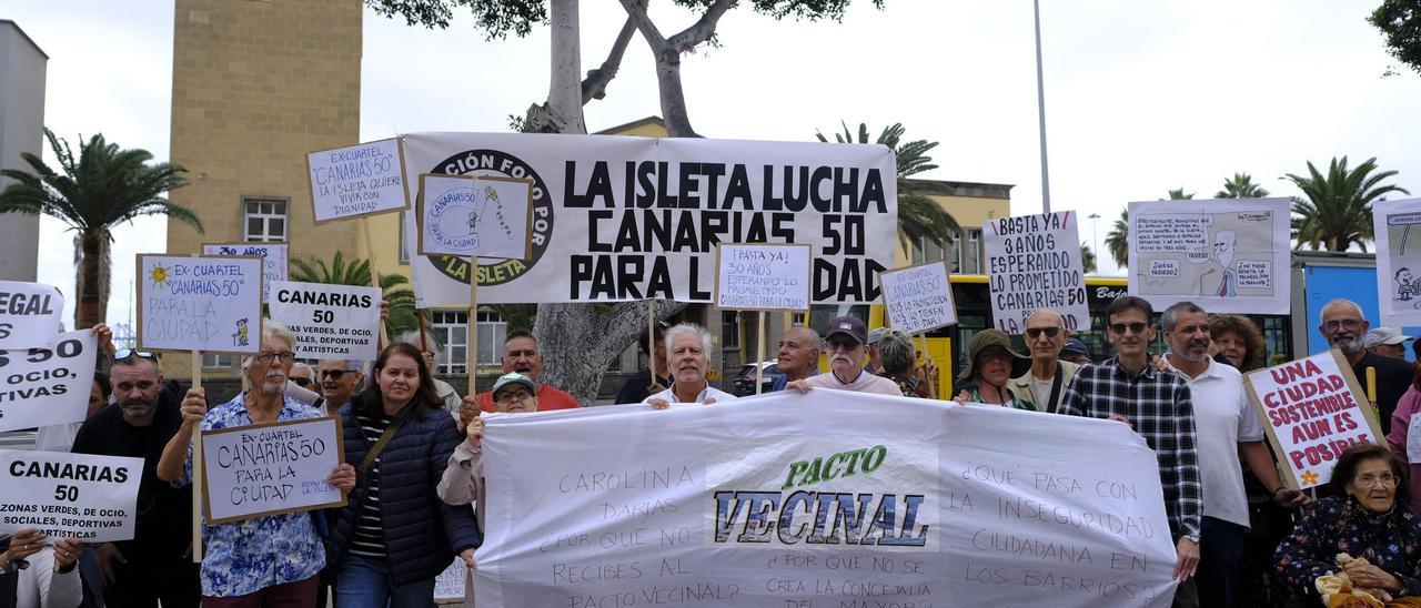 Protesta de los vecinos de La Isleta