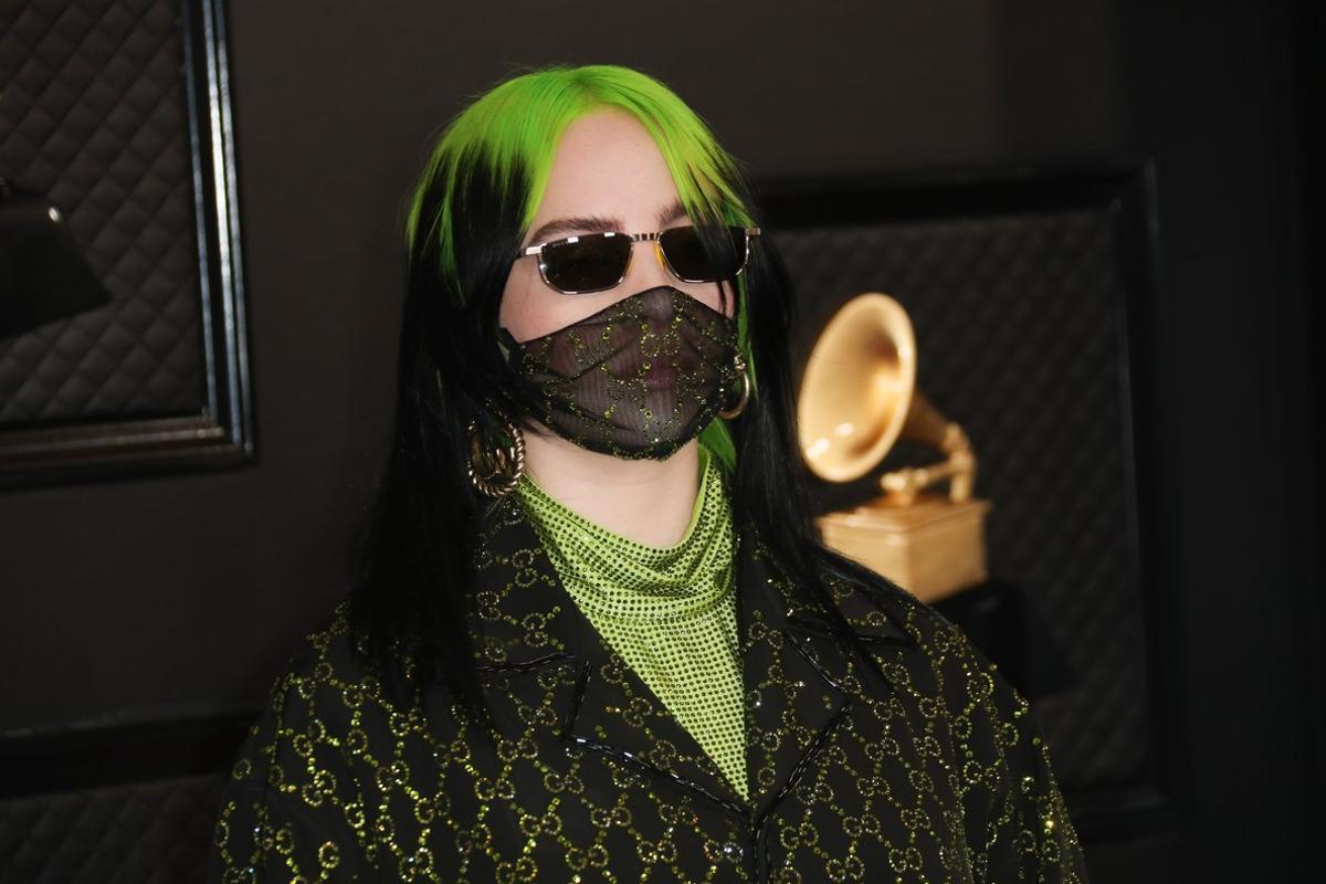 January 26, 2020 - Los Angeles, California, United States:: Billie Eilish arriving at the 62nd GRAMMY Awards at STAPLES Center in Los Angeles, CA.(Allen J. Schaben / Los Angeles Times / Polaris) January 26, 2020 - Los Angeles, California, United States:: Billie Eilish arriving at the 62nd GRAMMY Awards at STAPLES Center in Los Angeles, CA.(Allen J. Schaben / Los Angeles Times / Polaris)