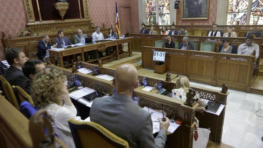 Imagen del pleno celebrado ayer por el Consell.