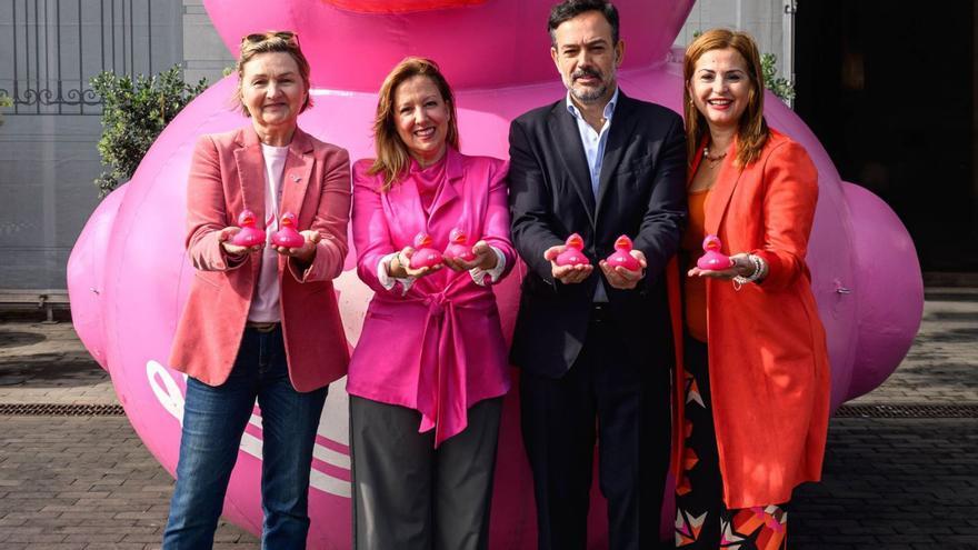 Desde la izquierda, Brigitte Gypen, Rosa Dávila, Lope Afonso y Águeda Fumero, este jueves.