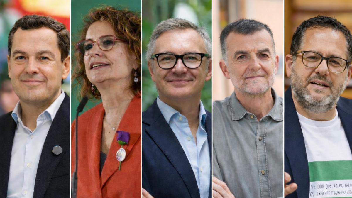 Los candidatos a la Presidencia de la Junta de Andalucía.