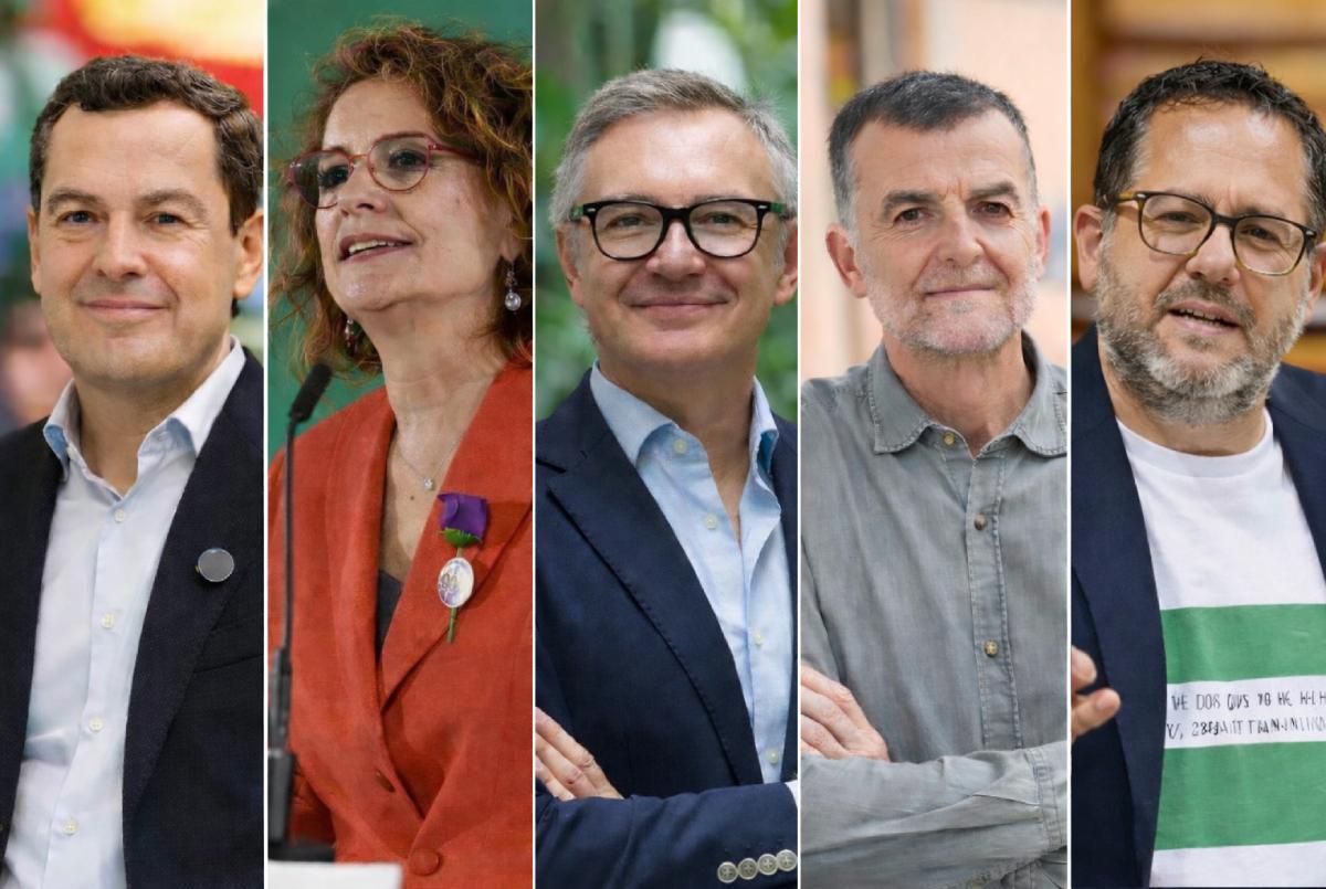 Los candidatos a la Presidencia de la Junta de Andalucía.