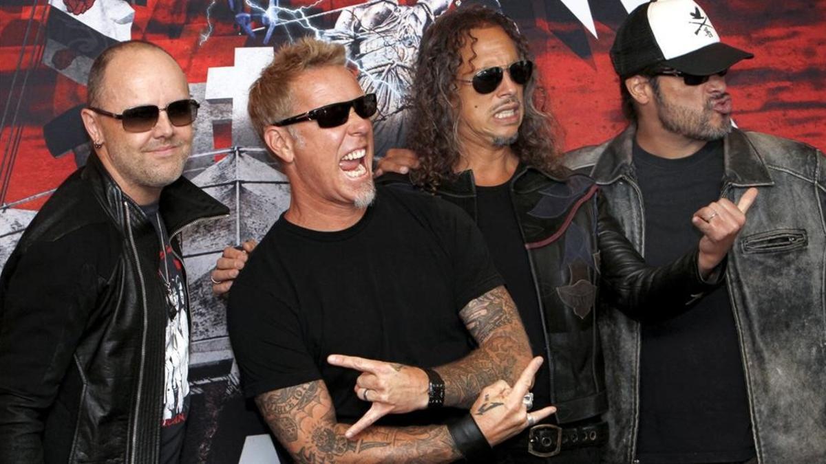 Los componentes de Metallica: Lars Ullrich, James Hetfield, Kirk Hammet y Robert Trujillo.