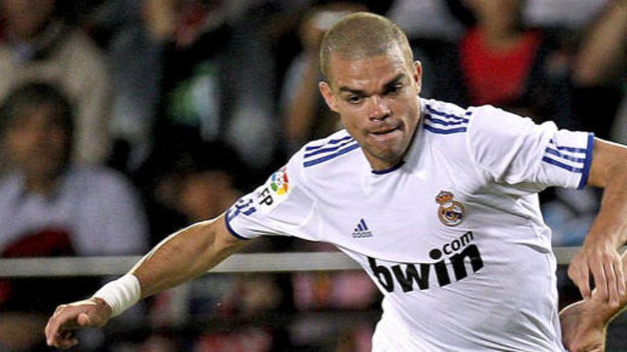Pepe, en el último partido ante el Villarreal
