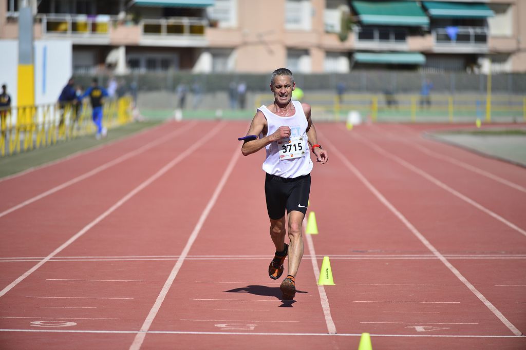 Pruebas de atletismo nacional en la pista de atletismo de Cartagena este domingo