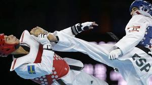 Joel González, a la derecha, en un combate durante los JJOO de Londres.