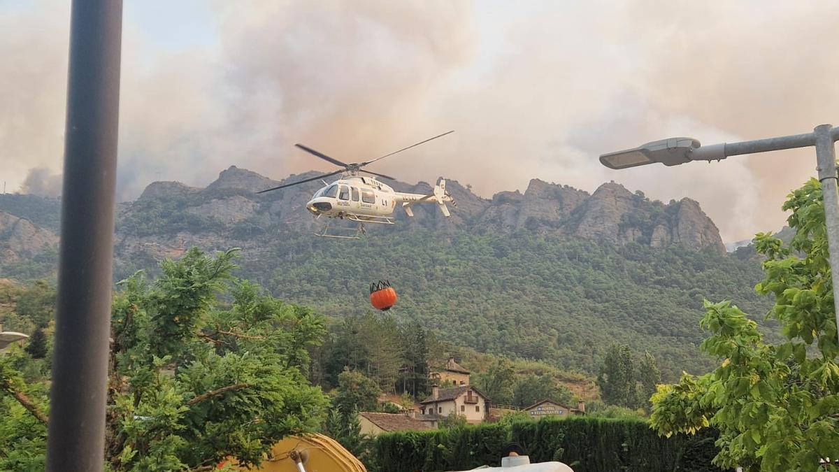 Operativa en Binacua con quema controlada por parte de la UME