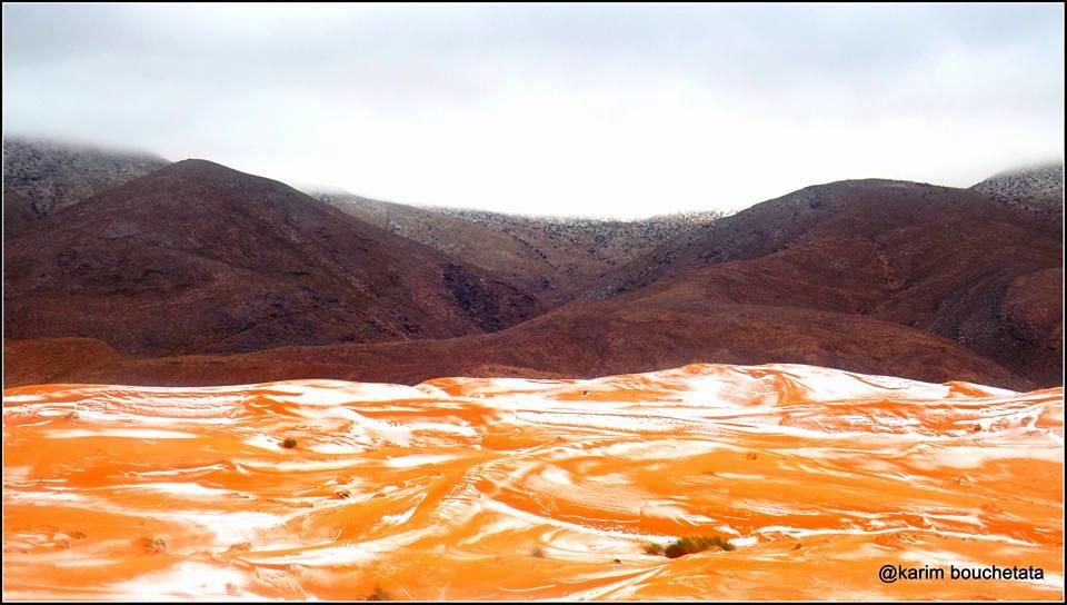 Nieve en el desierto del Sáhara