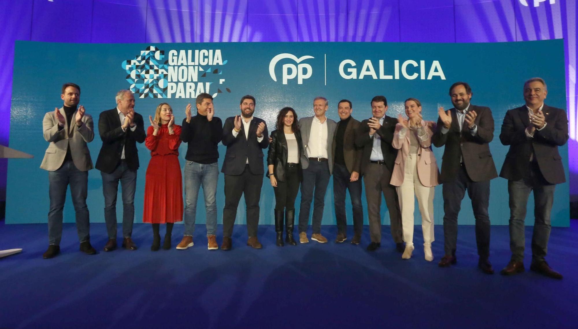 Rueda recibe en A Coruña el poyo de los líderes autonómicos del PP