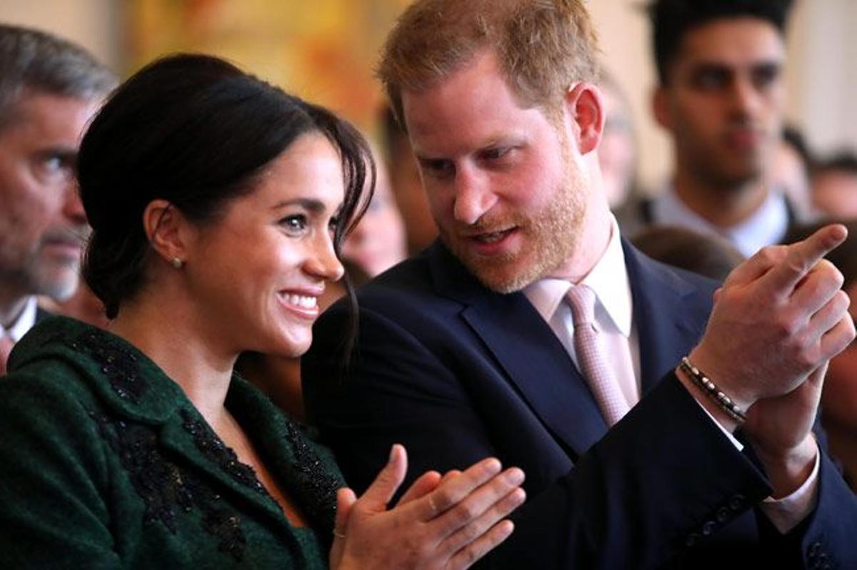 Meghan Markle y el príncipe Harry, en la Casa de Canadá de Londres