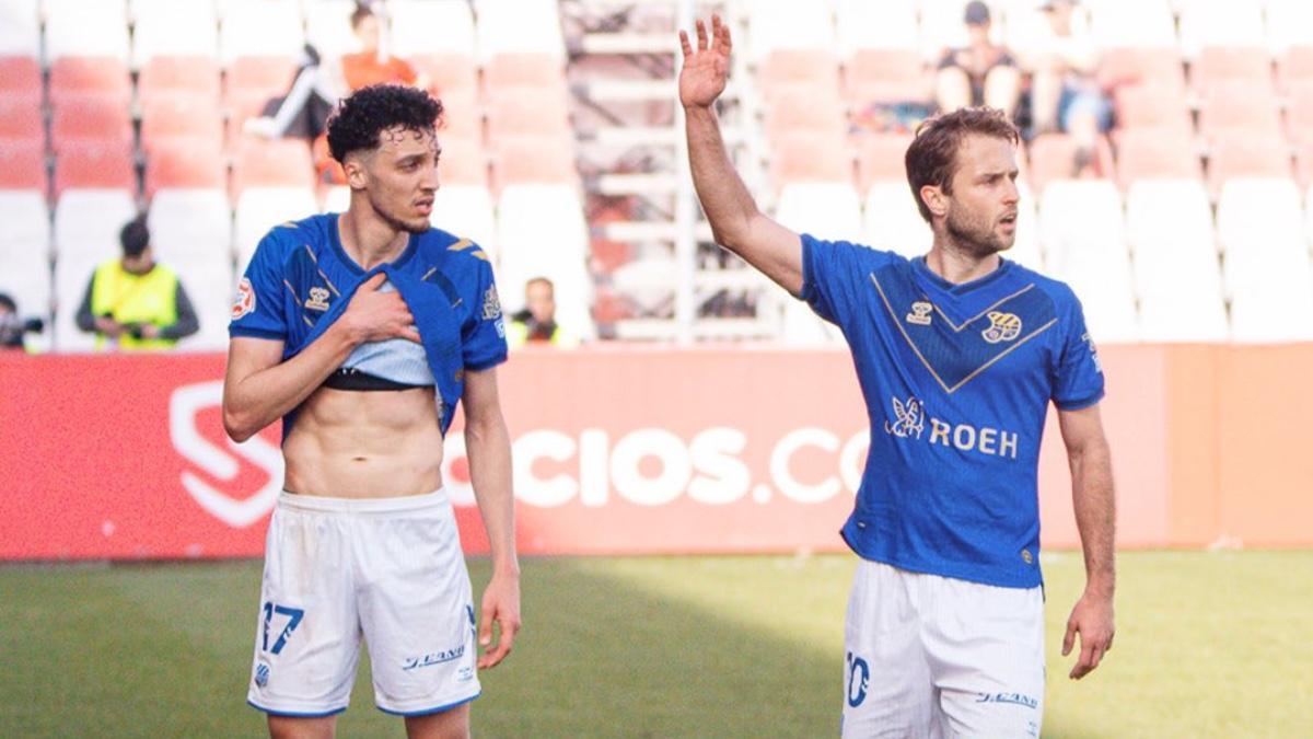 Adnane y Pla con la segunda equipación