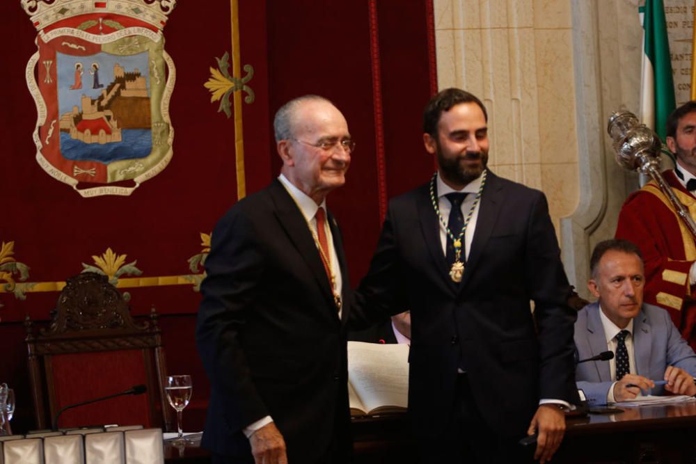 El alcalde de Málaga afronta su sexto mandato con el apoyo de Ciudadanos, al que integra en el gobierno.