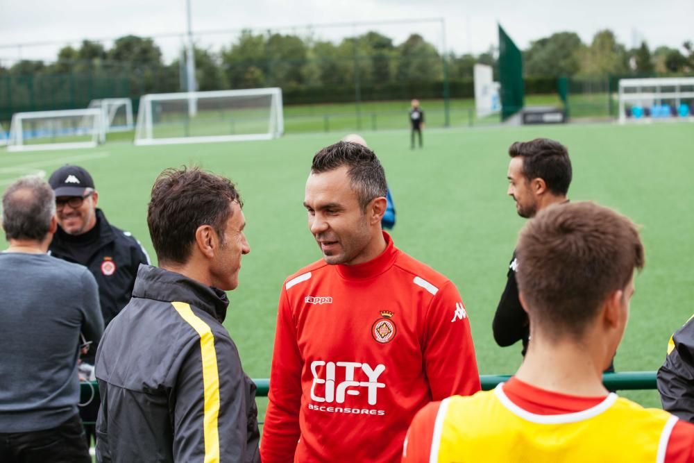 Pep Guardiola visita l'entrenament del Girona a Manchester