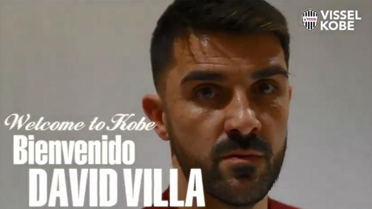 David Villa ya posa con la camiseta del Vissel Kobe