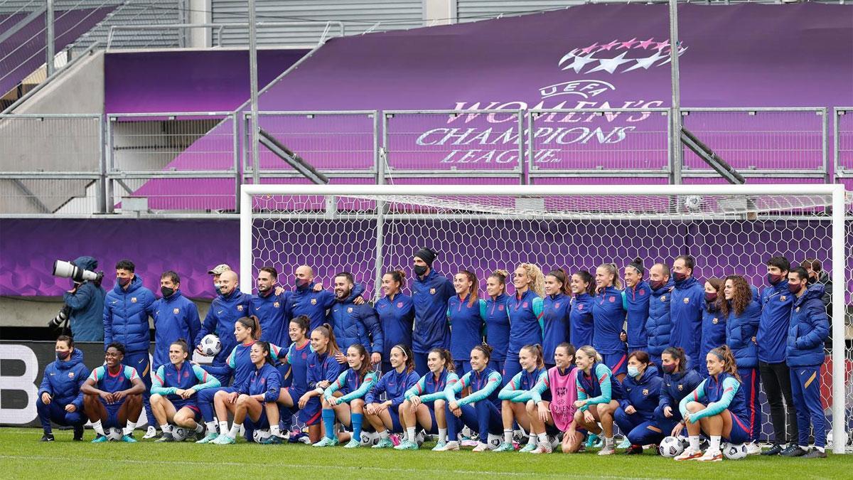 El Barça, en el último entrenamiento previo a la final de Champions