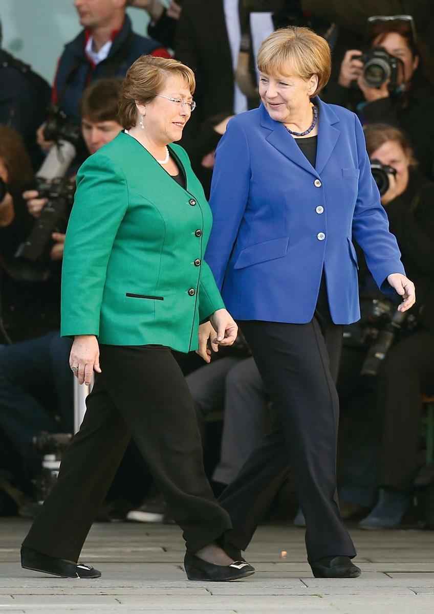 Angela Merkel y Michelle Bachelet