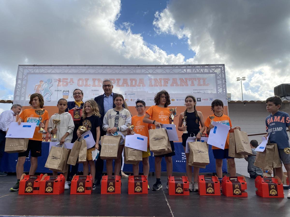 Primeros clasificados en Alevín.