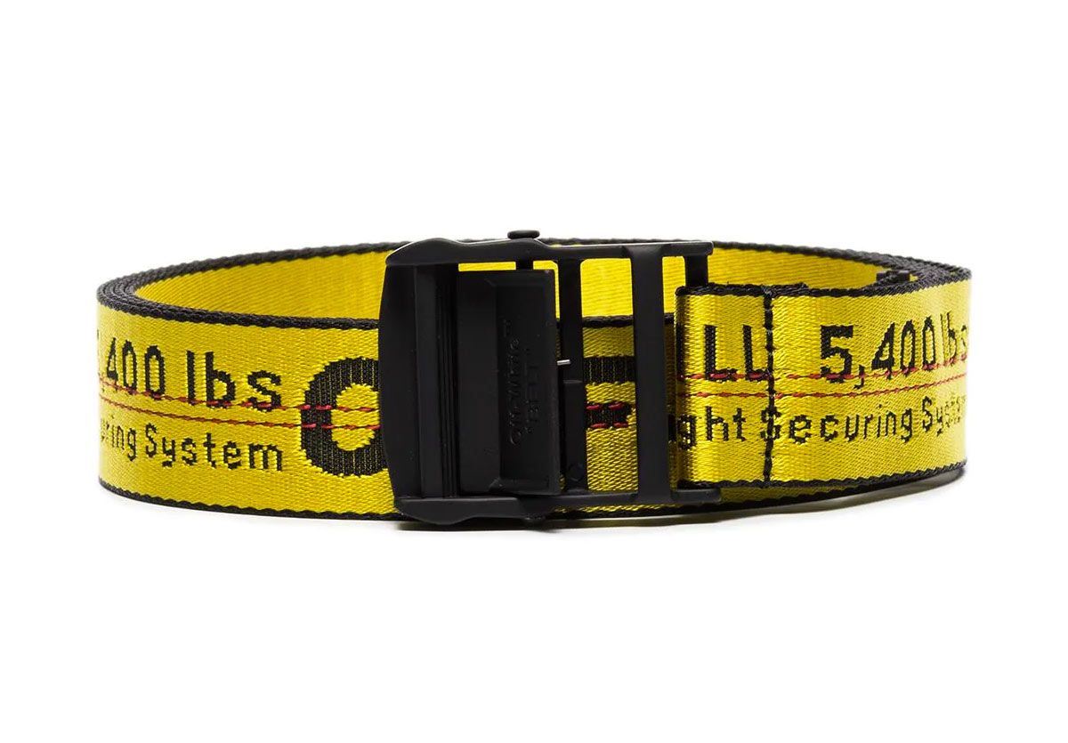 Cinturón amarillo de estilo industrial de Off-White