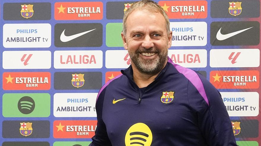 Hansi Flick, en rueda de prensa