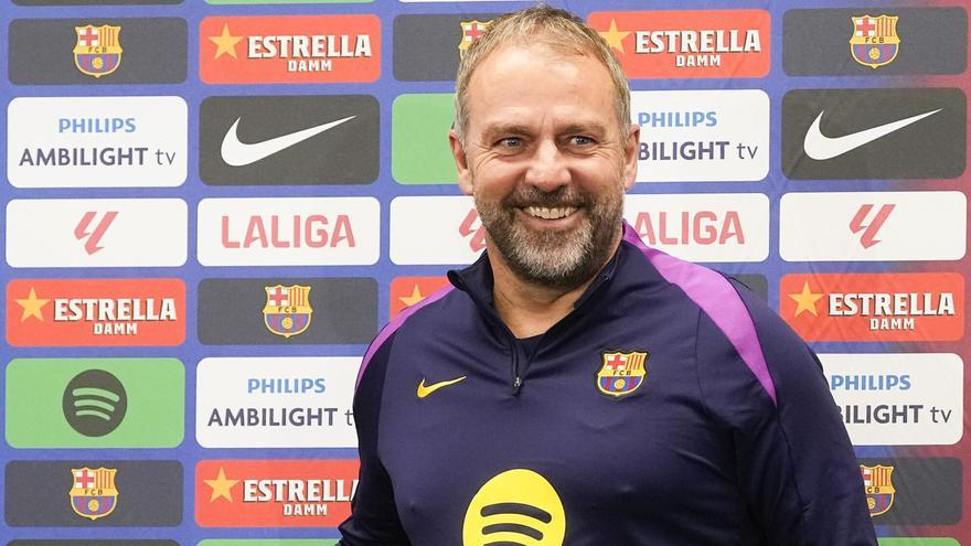 Hansi Flick, en rueda de prensa