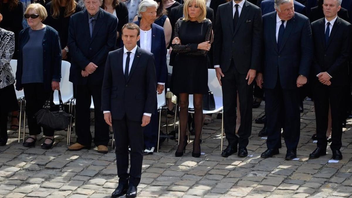 Macron, en el homenaje en Los Inválidos.