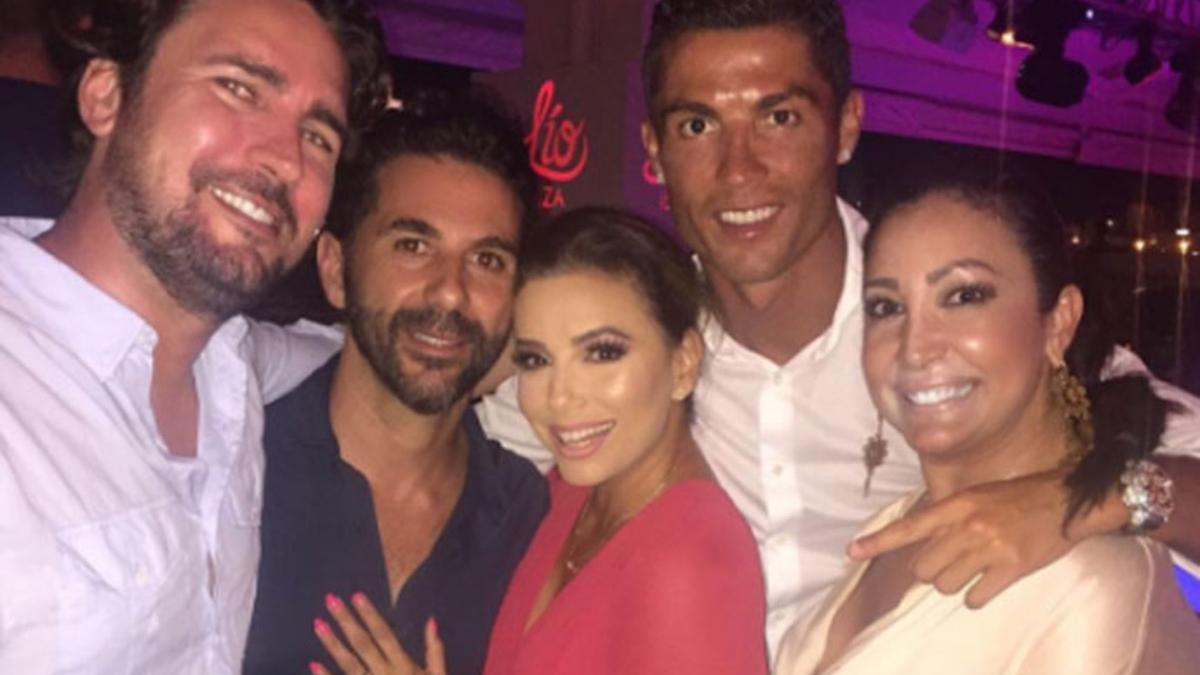 Cristiano Ronaldo, junto a Eva Longoria