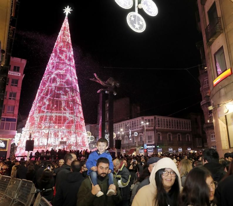 Encendido de las luces de Navidad en Vigo 2019.