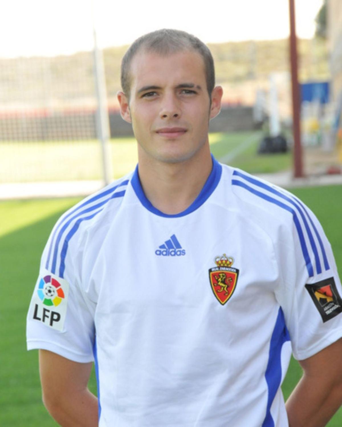 Adrián Ripa, lateral izquierdo, durante su etapa como jugador del Real Zaragoza
