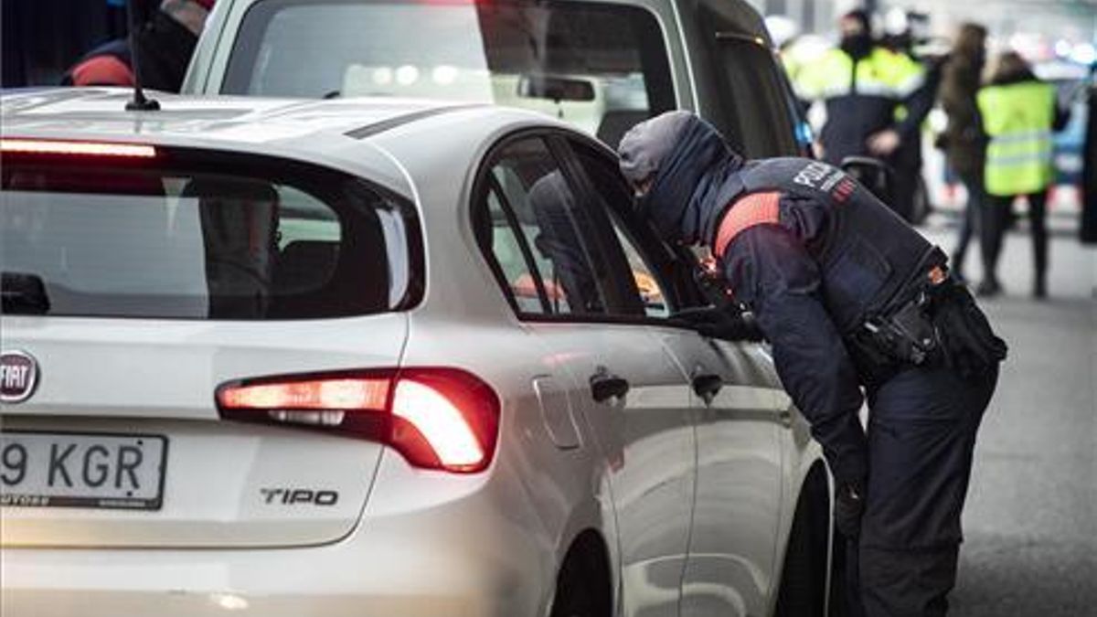 Control de movilidad de los Mossos d’Esquadra.