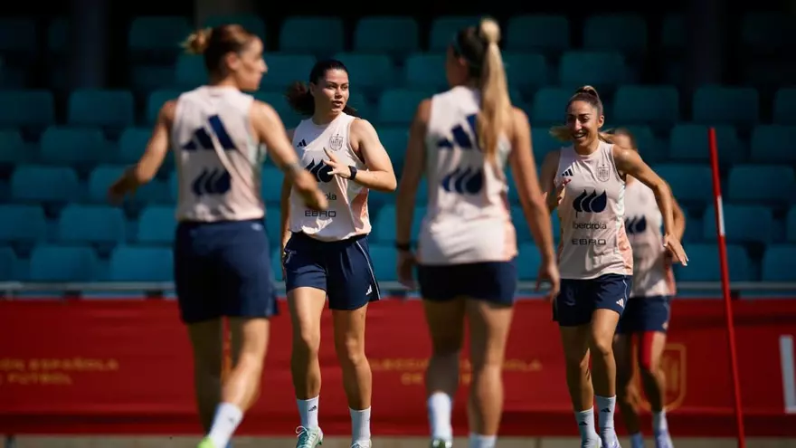 La selección se ha ejercitado esta mañana en Lausanne
