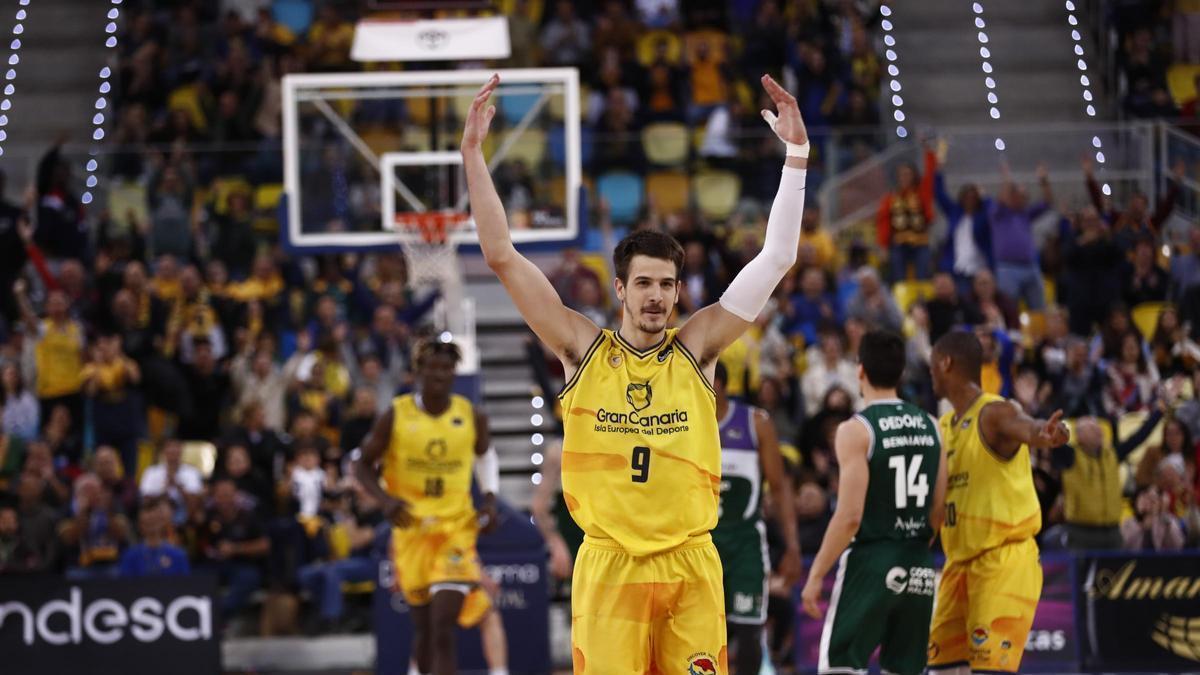 Nicolás Brussino, en una imagen de su partido histórico contra el Unicaja.